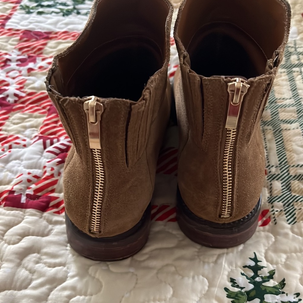 Franco Sarto Leather Suede Ankle Boots - Picture 5 of 11